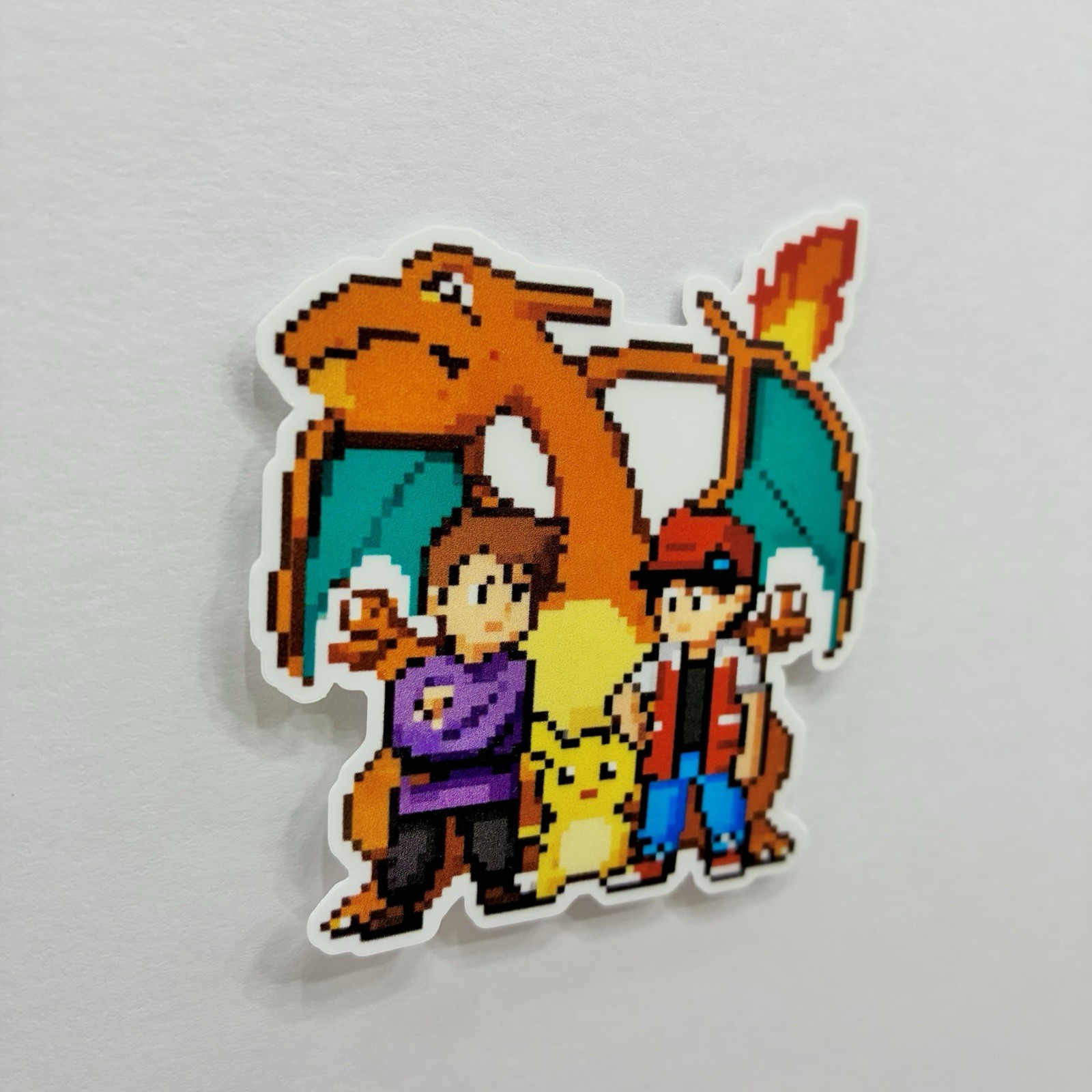 Pokemon Charizard Sticker 2.5 inch Pixel Art Printed On Sticker Matte Vinyl New