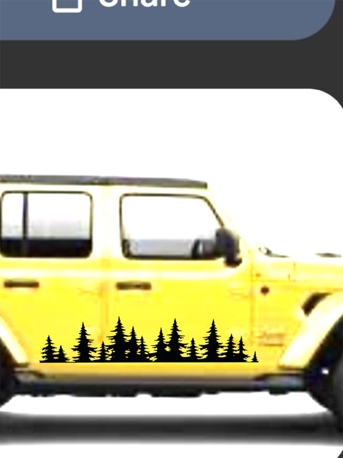 TREE LANDSCAPE SCENE BANNER large Vinyl Decal for Car Truck trailer Windows