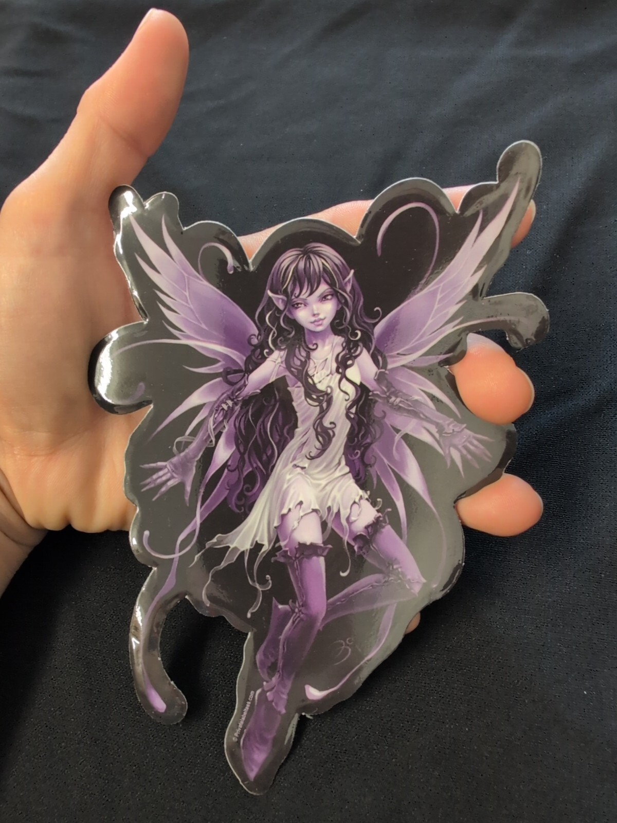 Purple Butterfly Fairy Bumper Sticker Vinyl Decal 6”x 4”