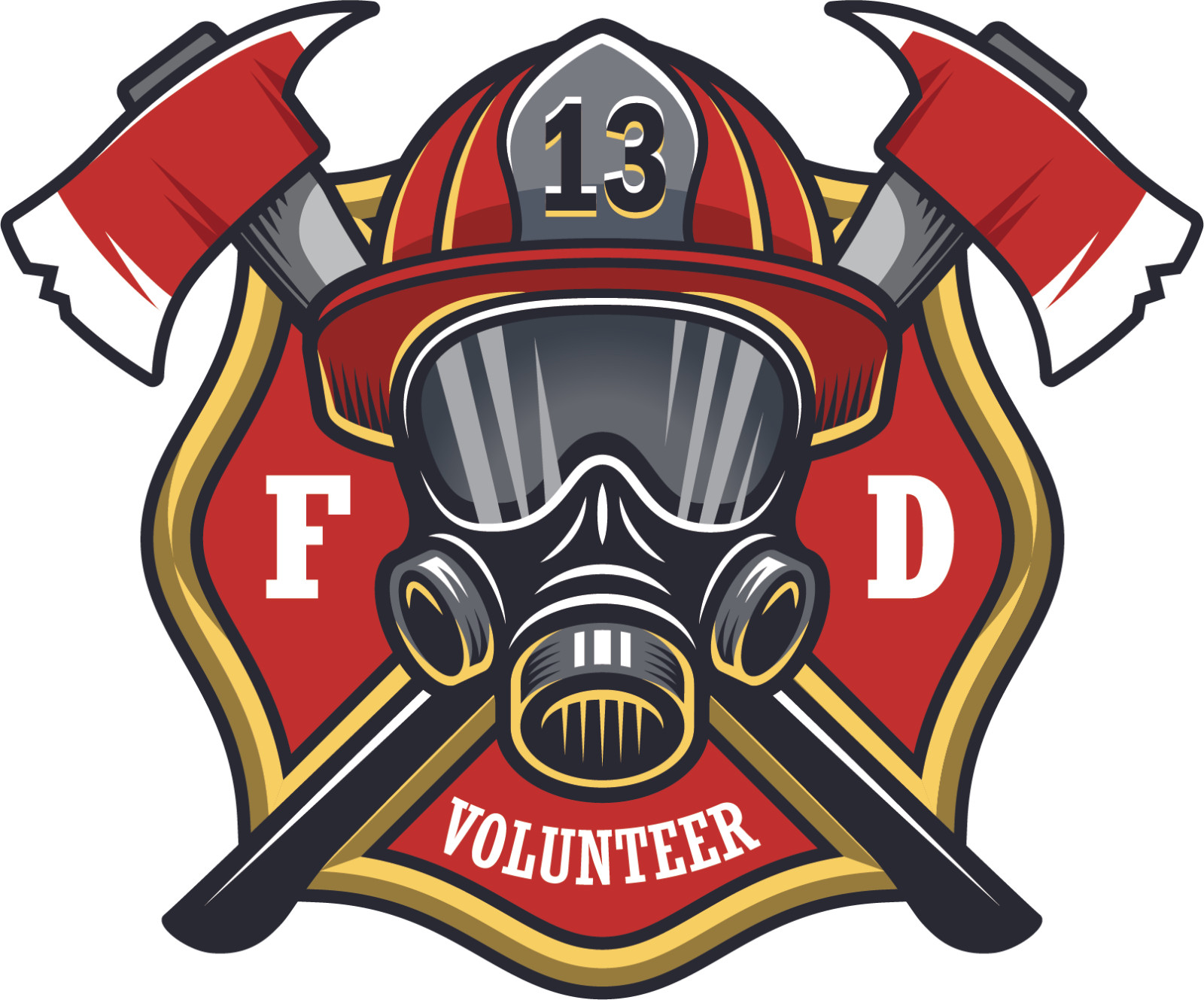 Fire Figher sticker logo volunteer skate cell laptop bumper vinyl decal
