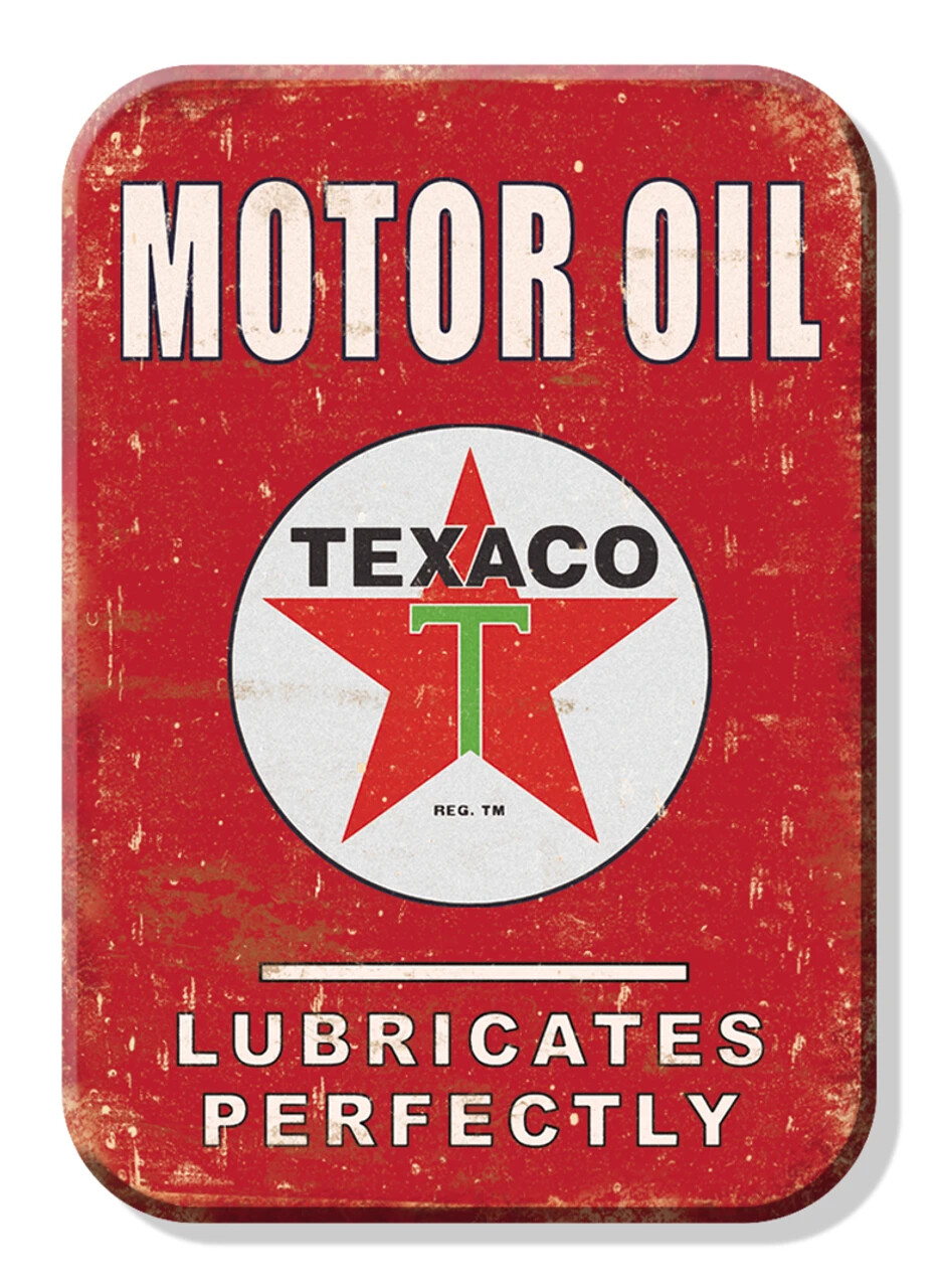 Texaco Motor Oil Lubricates Perfectly Sign Refrigerator Magnet Decor 2.5×3.5Inch
