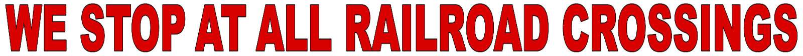 We Stop at All Railroad Crossings Decal Multi-Pack