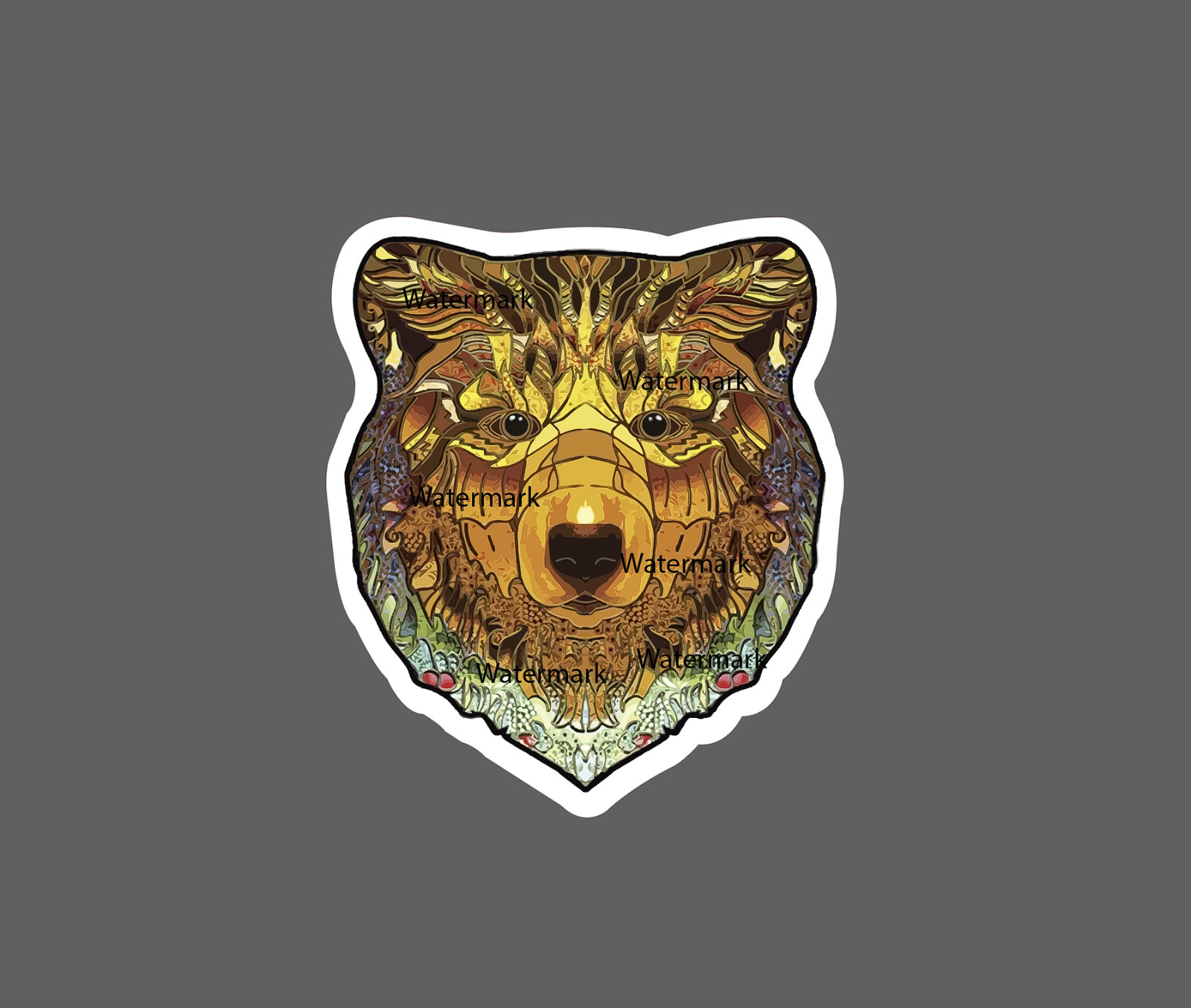 Bear Mosiac Sticker Geometric Shapes NEW – Buy Any 4 For $1.75 EACH Storewide!