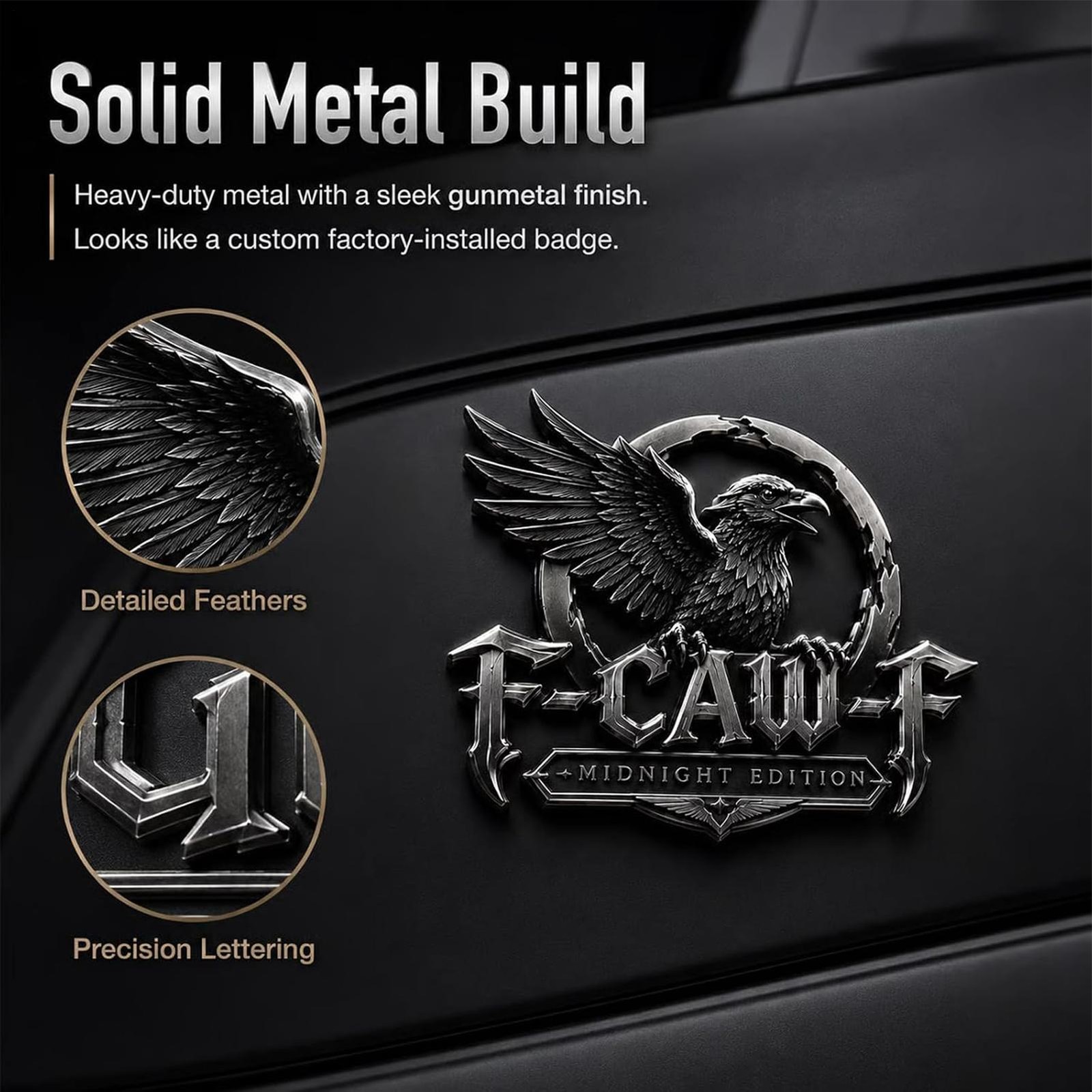 F-CAW-F Car Emblem Metal Badge Auto Decal for Car Truck SUV