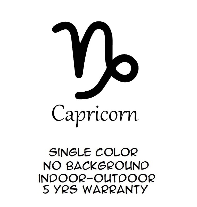 CAPRICORN Zodiac Symbol Vinyl Sticker Wall Laptop Window Bumper Yeti Car Decal