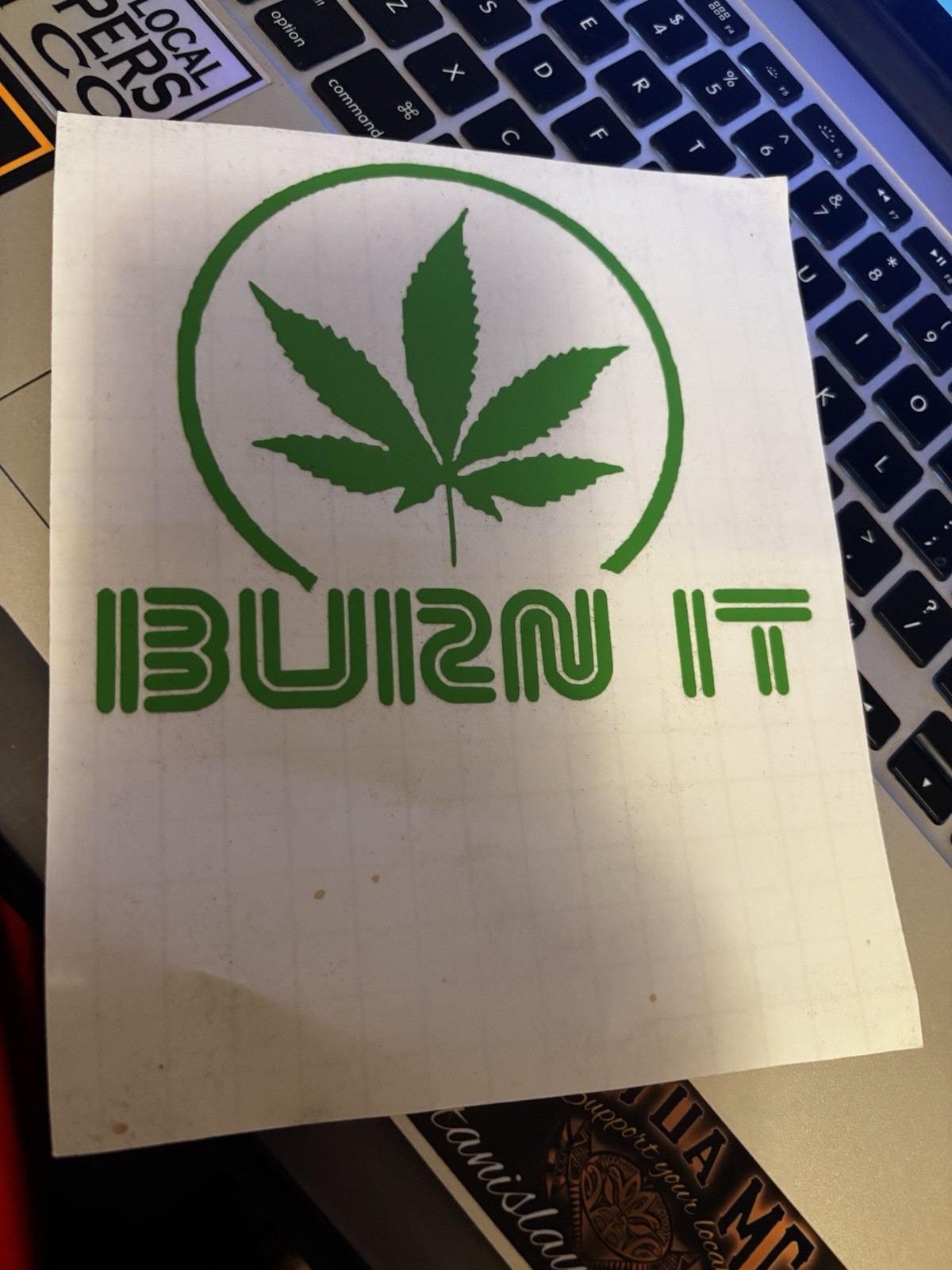 Stoner 420 Cannabis Vinyl Stickers Marijuana Weed Leaf Bong Pot Funny Sativa
