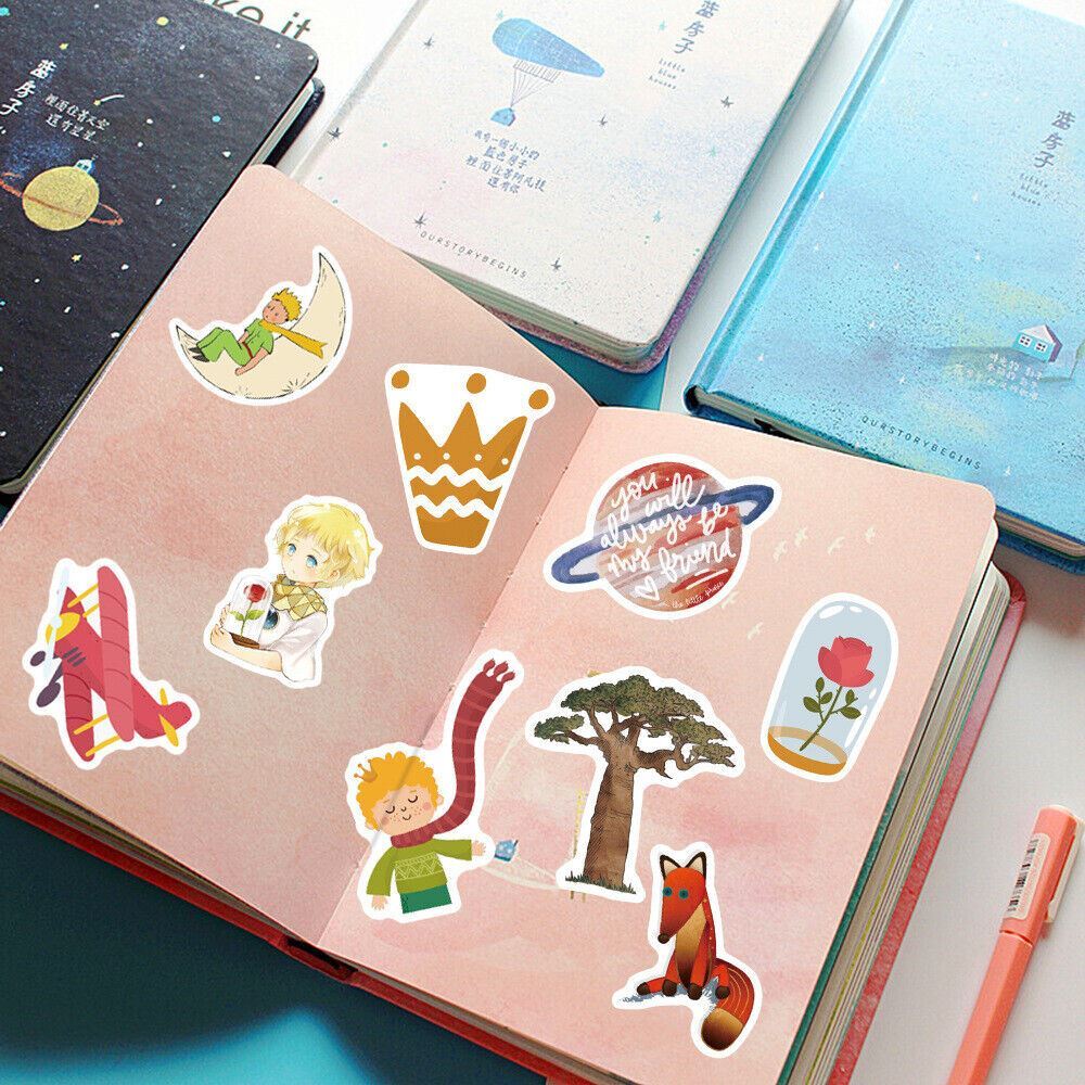LITTLE PRINCE Vinyl Stickers~The FOX King ROSE Snake~Book Movie Waterproof Decal