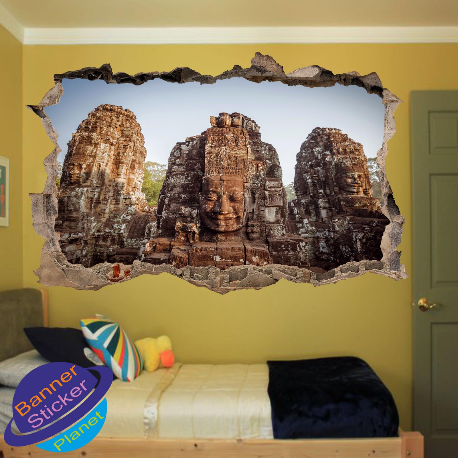 MAYAN AZTEC TEMPLES STATUE WALL STICKER 3D ART POSTER MURAL DECAL DECOR XT3