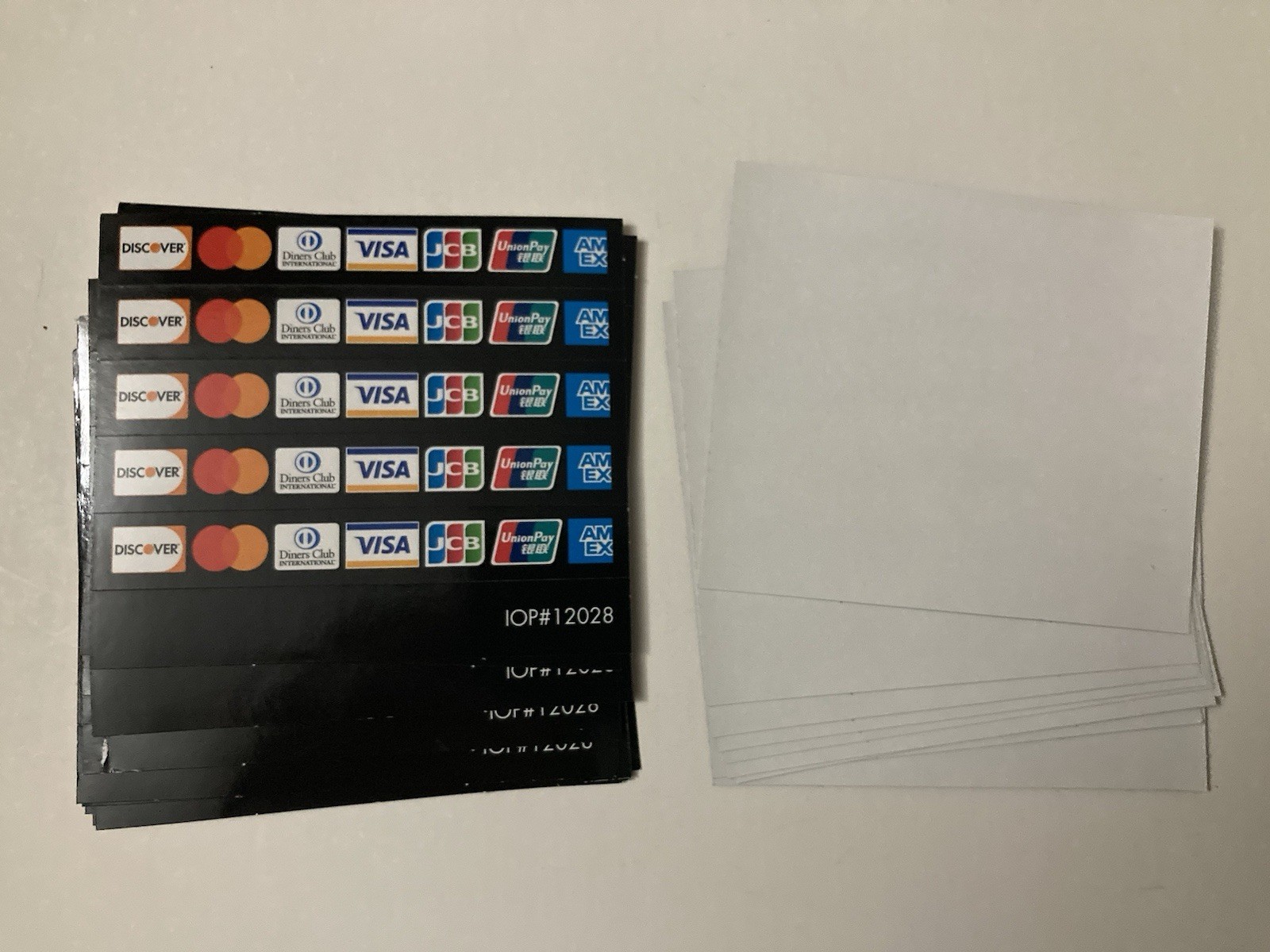 Credit Card Mobile Payment Sign Vinyl Sticker – Visa MasterCard Discover AmEx