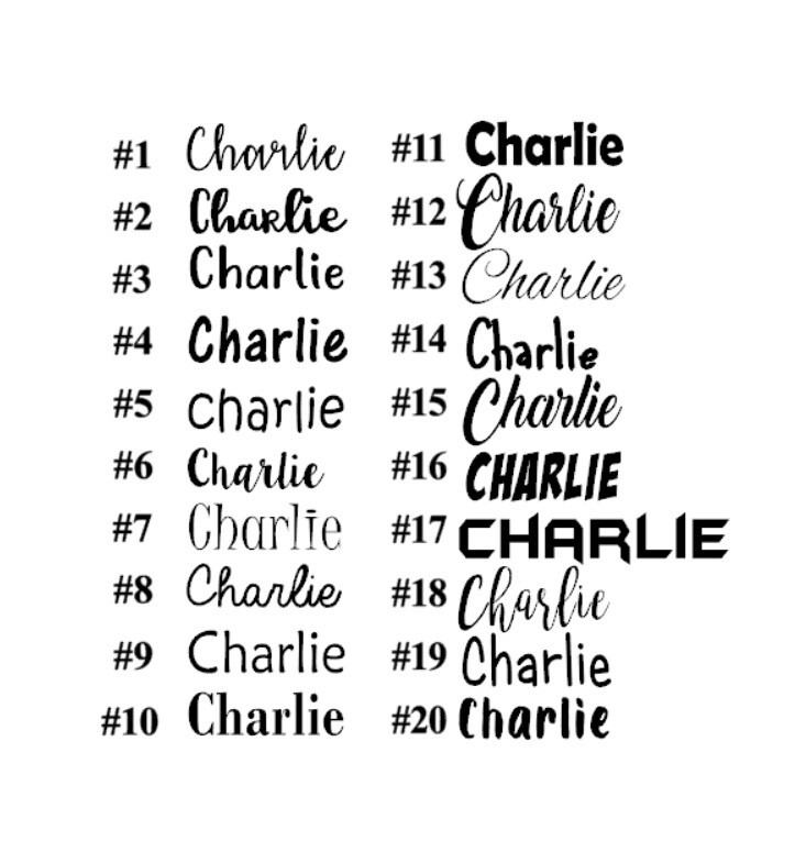Custom Name Wall Door Sticker Personalized Removable Vinyl Decal 12cm to 26cm