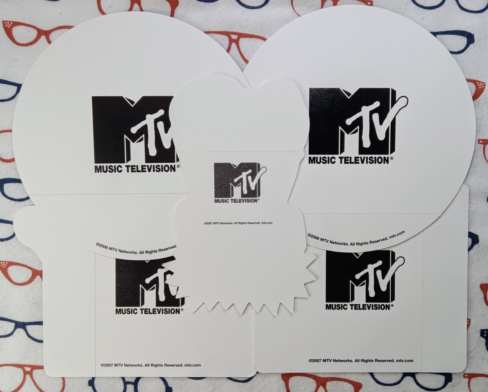 Lot of 5 MTV Music Television 5" Logo Stickers 2009 Beavis & Butt-Head