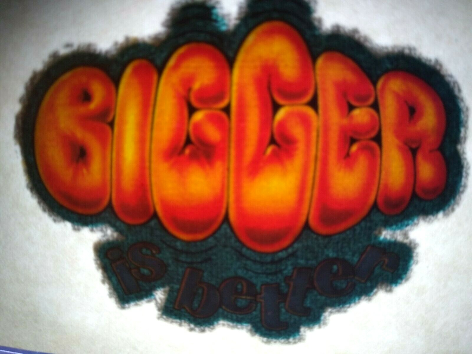 Bigger Is Better Screamin Gleamin Glitter Iron-On Decal Donruss Retro Vintage
