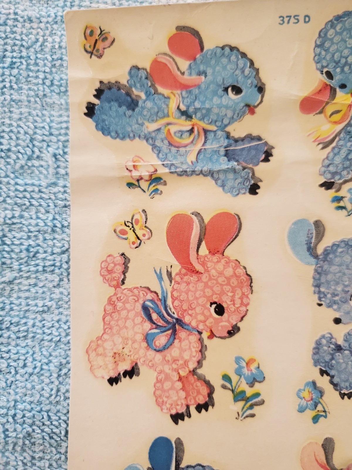 Vintage Lambs Sheep Duro Decals Transfer
