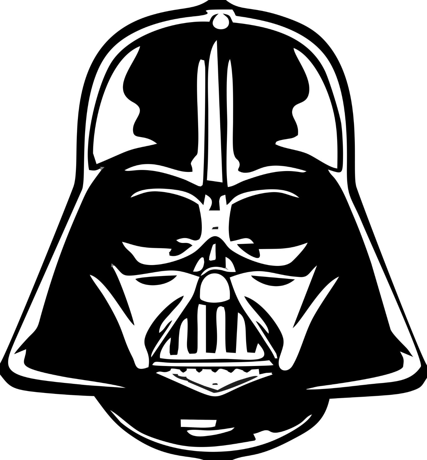 Darth Vader Face – Vinyl Wall Decal 6 X 5.75 Inches (Waterproof) Matte or Glossy