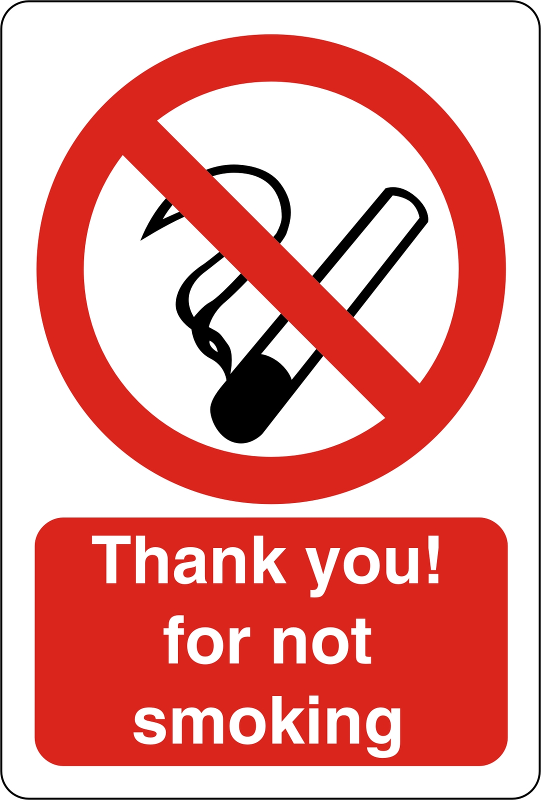 NO SMOKING SIGN Vinyl Decal / Sticker ** 5 Sizes **