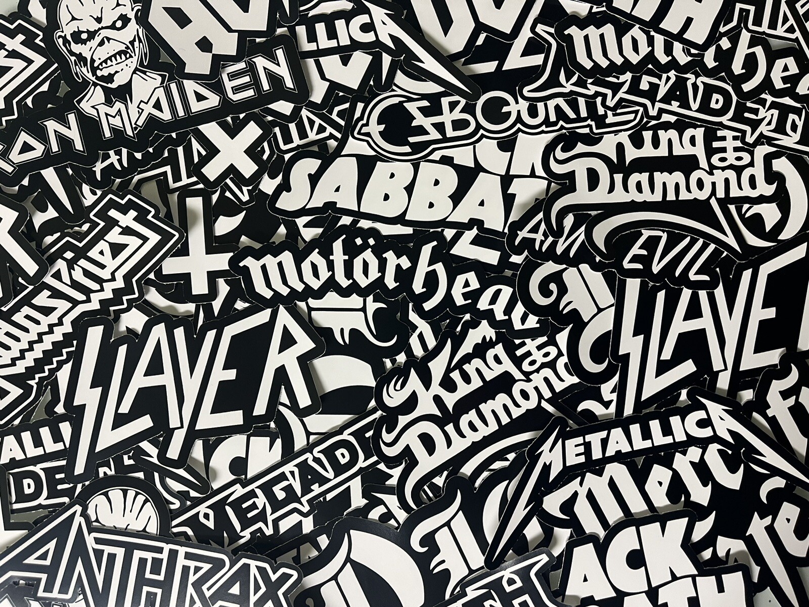 Heavy Metal Sticker Pack – Metallica Motörhead Slayer Black Sabbath Iron Maiden