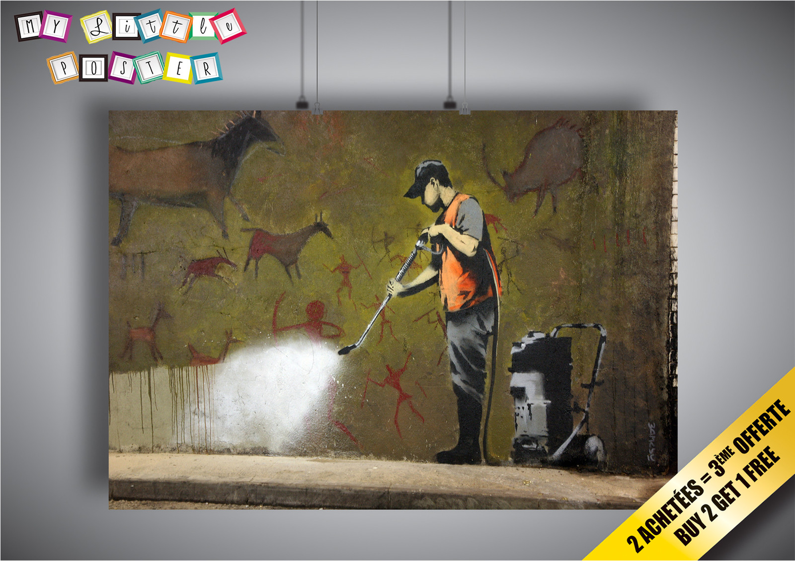 Poster BANKSY STREET TENCIL Art GRAFFITI Wall Art
