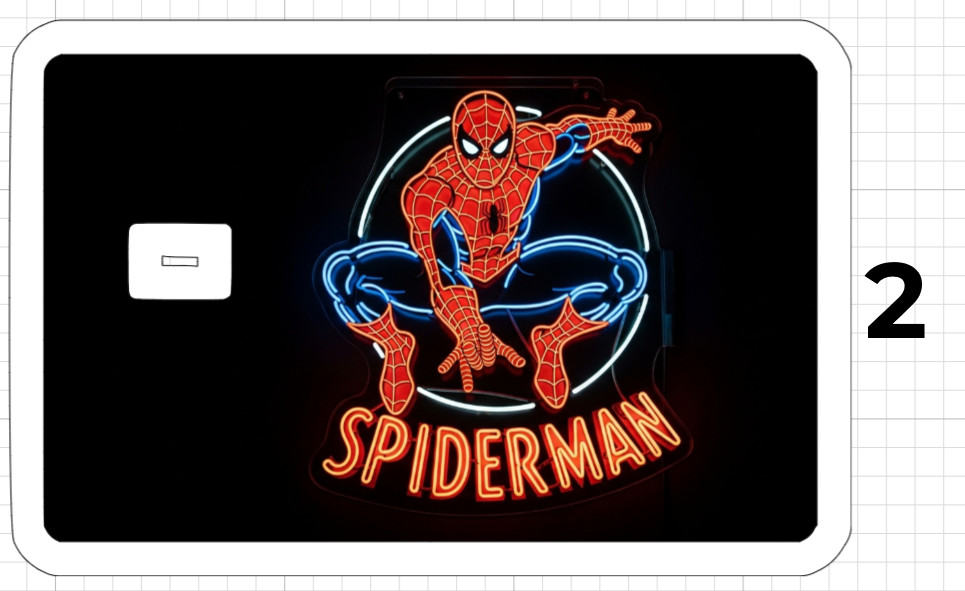 Spider-man Wolverine Deadpool Credit Debit ATM Card Skin Sticker Marvel Neon