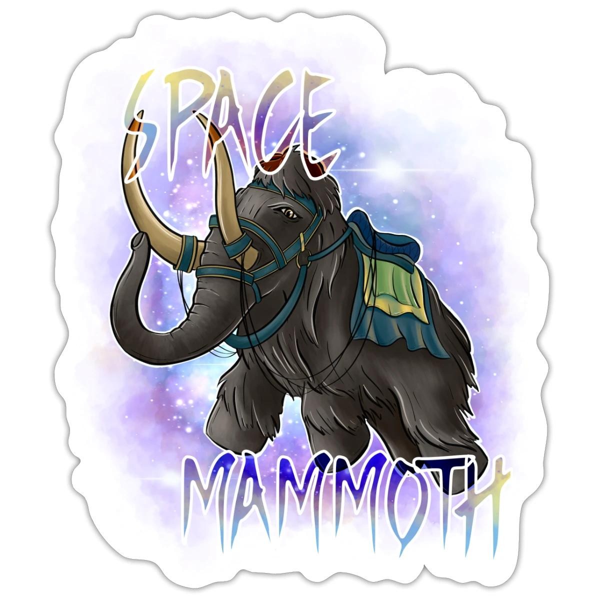 Neebs Gaming Space Mammoth Sticker, max. 4 x 4"