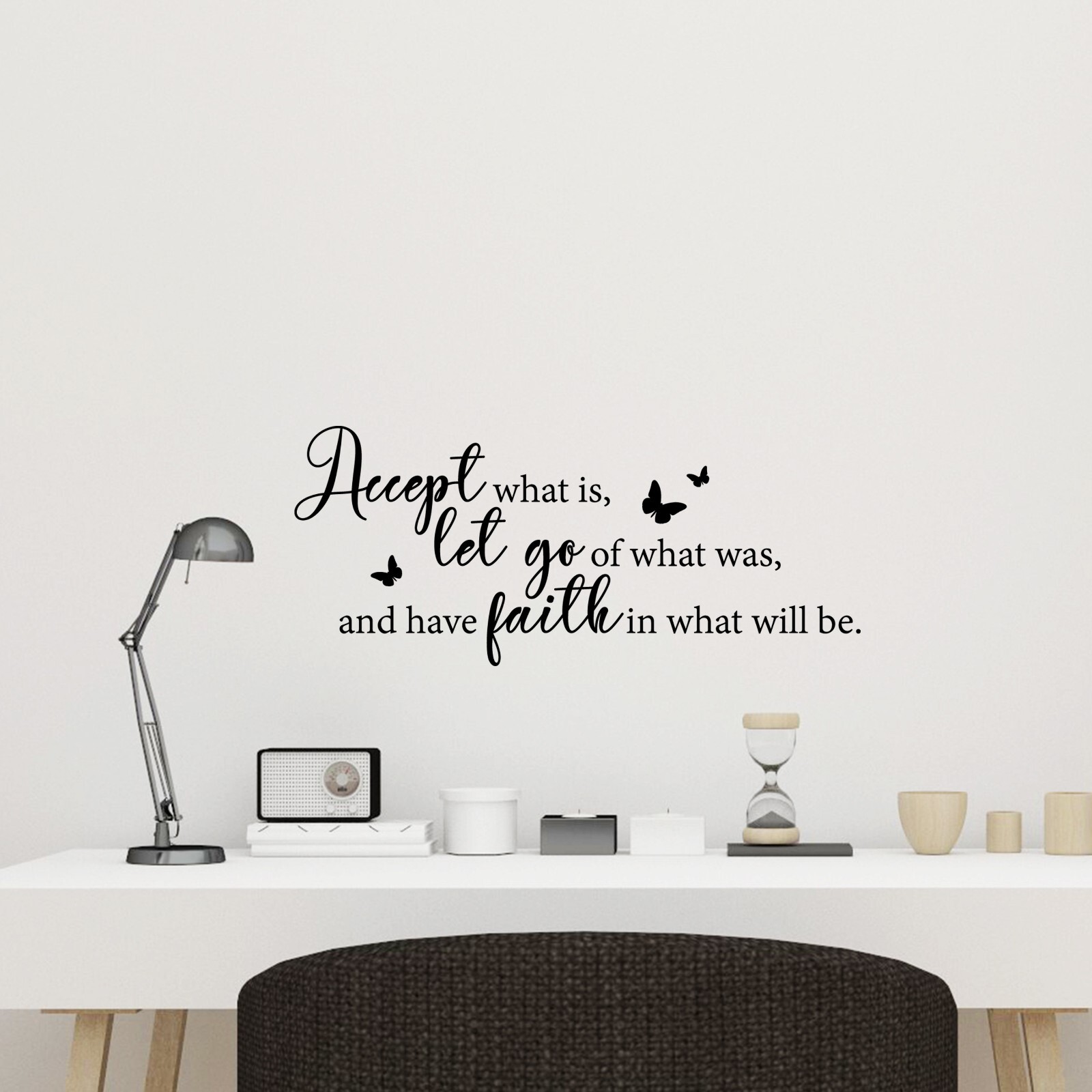Accept What Is Inspirational Wall Decal Quote Sticker Positive Mindset Decor