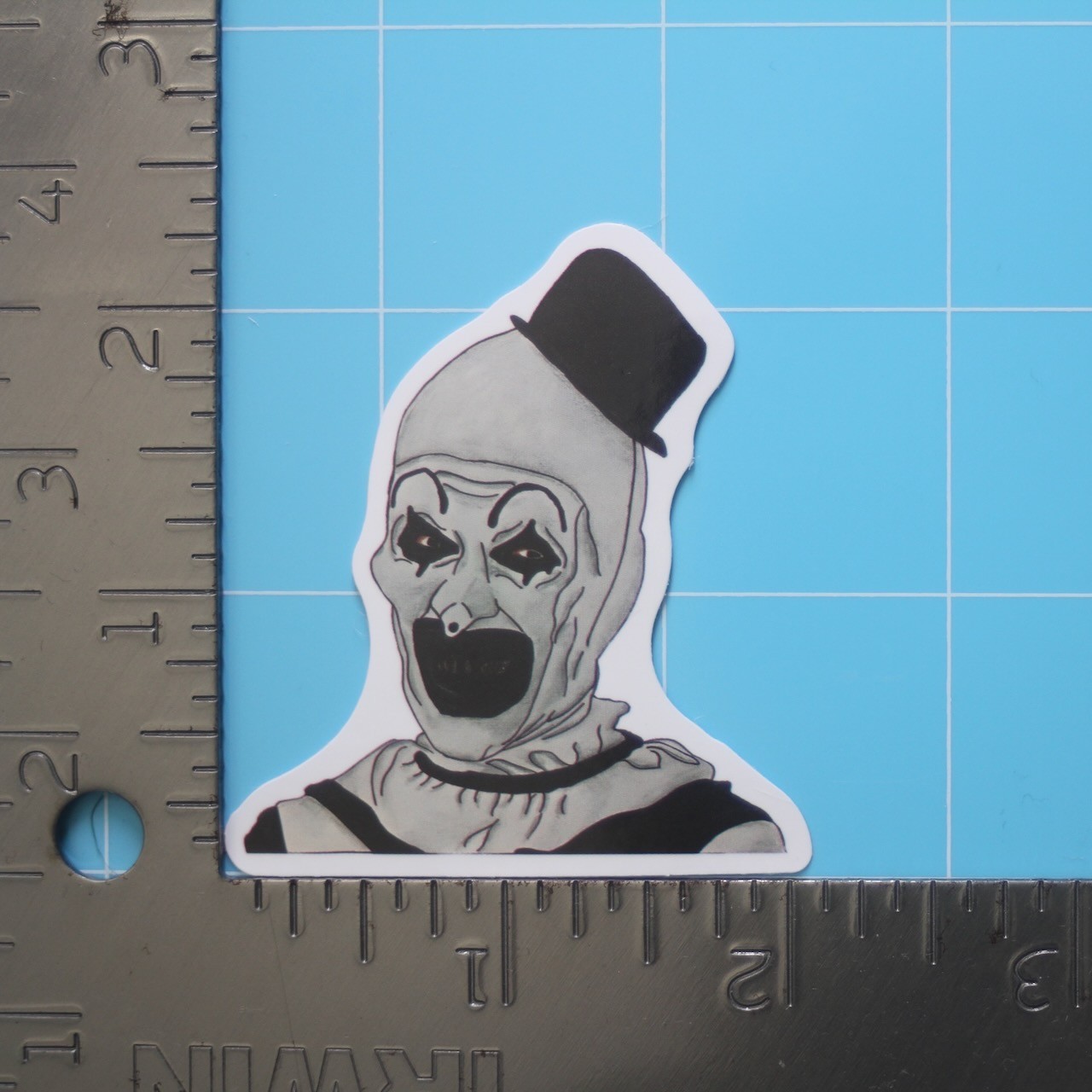 Terrifier Sticker (ART THE CLOWN) Bloody Horror Movie, Gloss PVC Decal