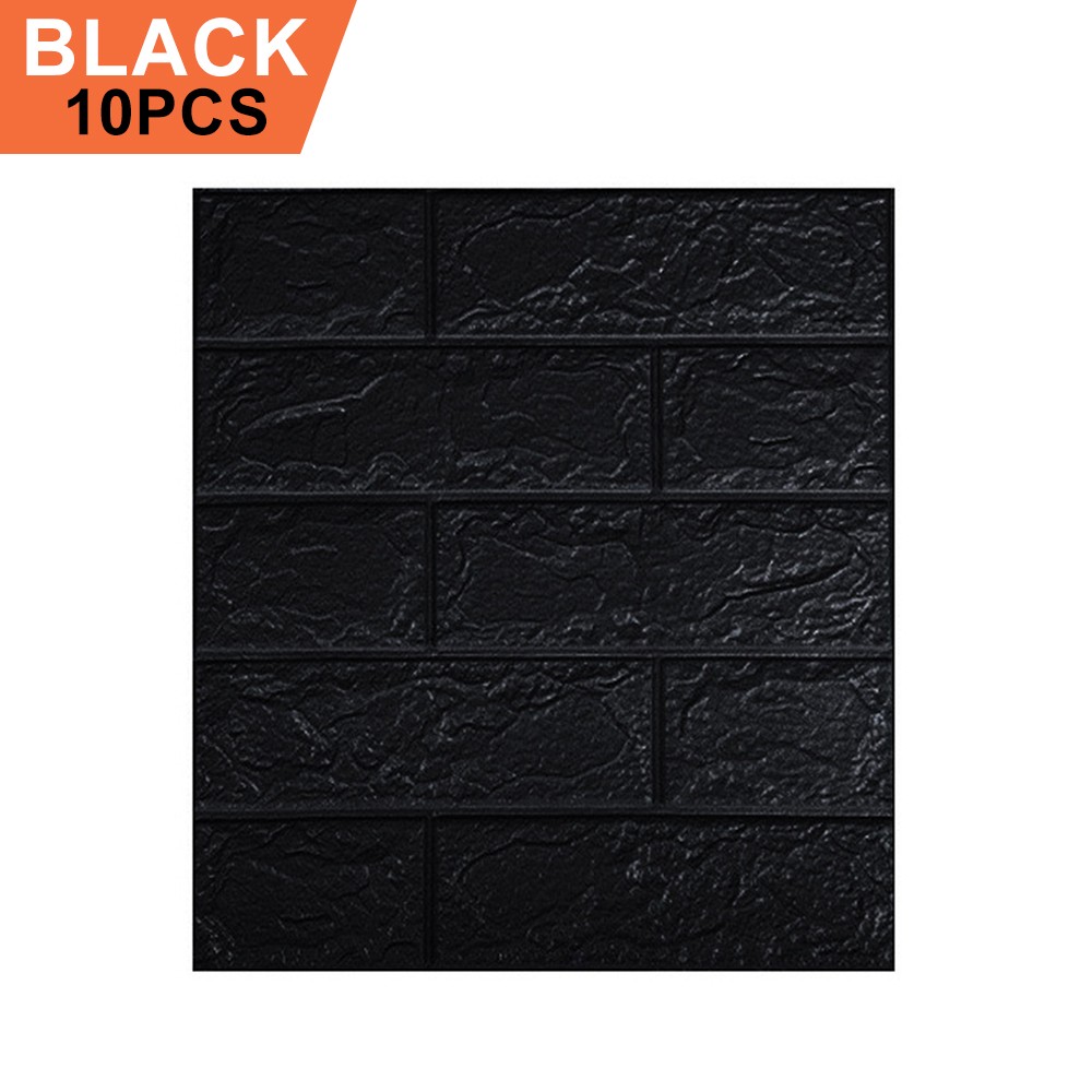 10/20pc 3D Tile Brick Wall Sticker Self-adhesive Waterproof Foam Panel Wallpaper