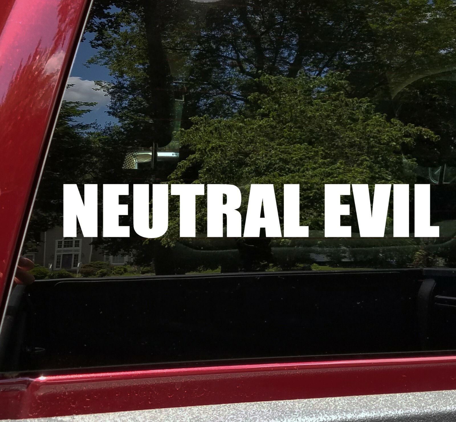 Neutral Evil Vinyl Sticker – RPG Role Playing Character Alignment V1 – Decal