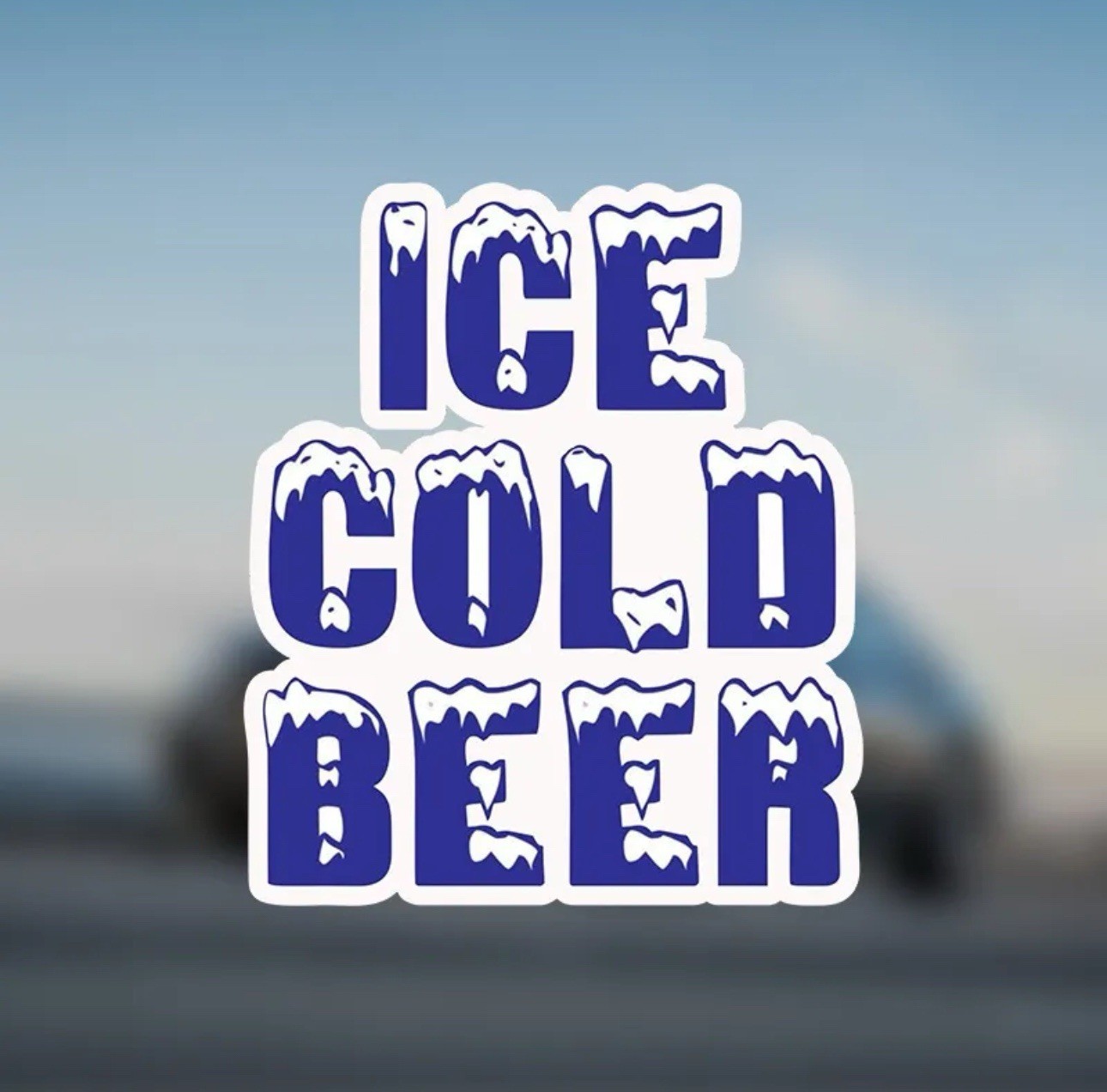 ICE COLD BEER 5” Restaurant Food Concession Cooler Chest Vinyl Sticker Decal