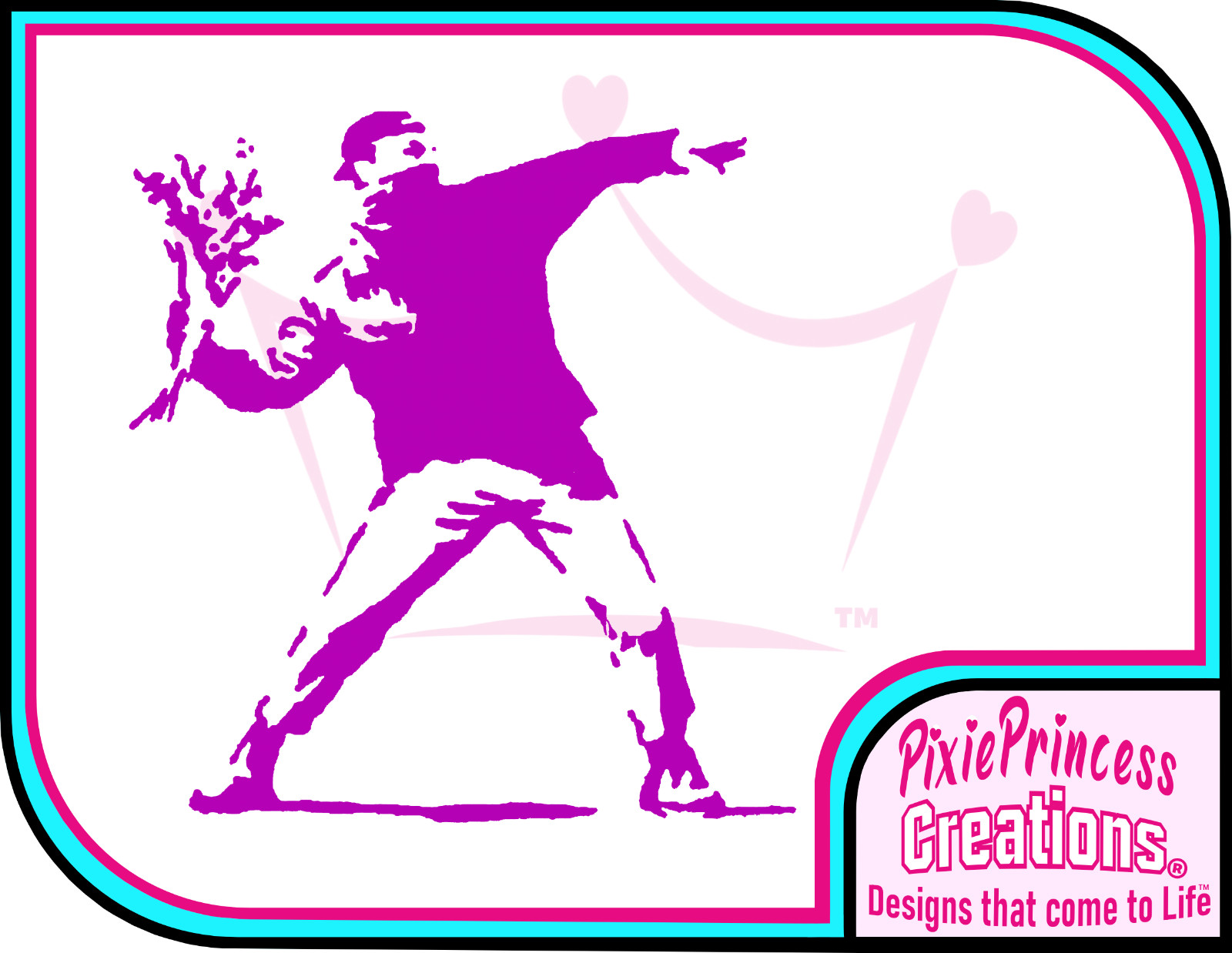 Banksy D Flower Thrower Vinyl Sticker Wall Art Poster Car Van Home Decor Decal