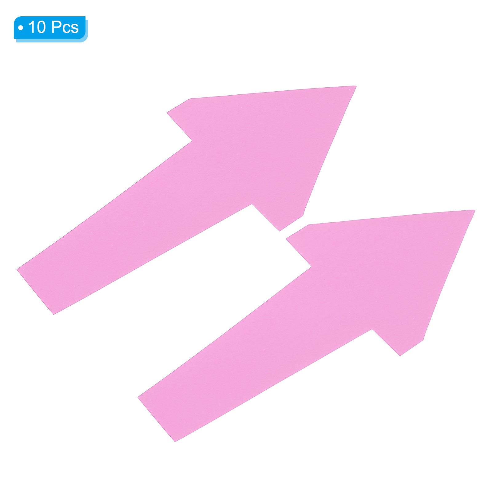 10Pcs 8" x 4" Arrow Sticker, PVC Self Adhesive Arrow Sign, Pink
