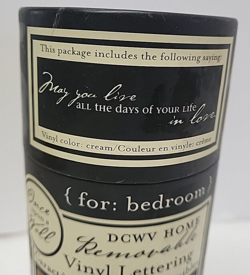 DCWV Home Removable Vinyl Black Lettering MAY YOU LOVE ALL THE DAYS OF YOUR LIFE