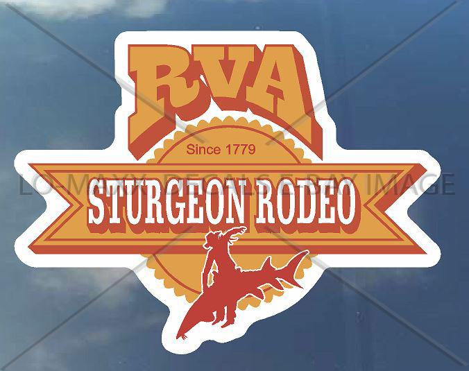 Richmond Virginia James River RVA Sturgeon Rodeo Novelty Printed Vinyl Sticker