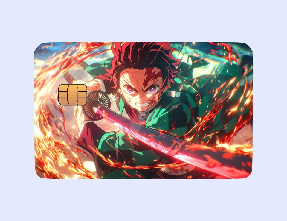 Tanjiro Kamado Demon Slayer Themed Credit Card Skins Anime Inspired Debit Credit