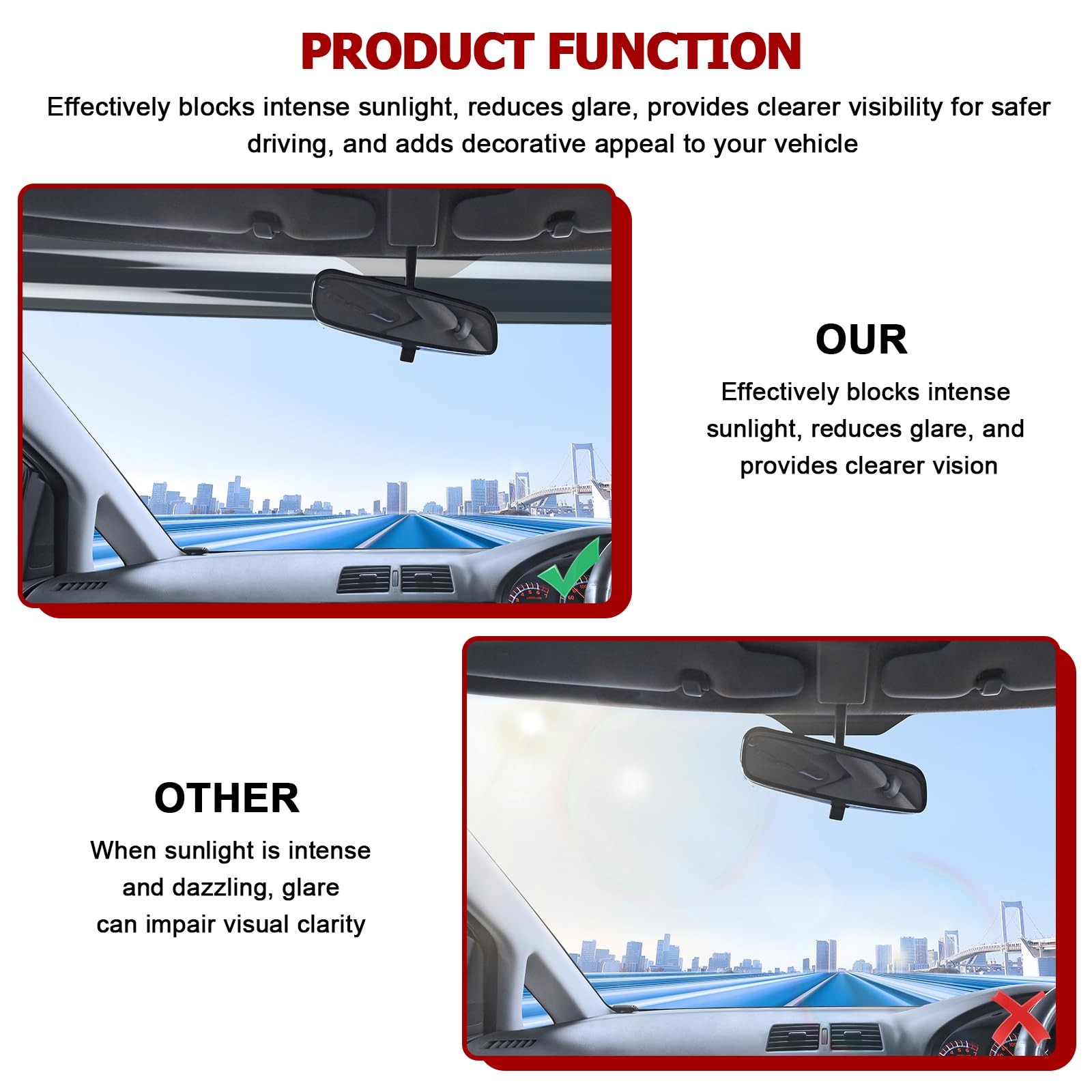 Car Windshield Banner Sticker Decal,Front Window Tint Strip,Sun Strip for Car…