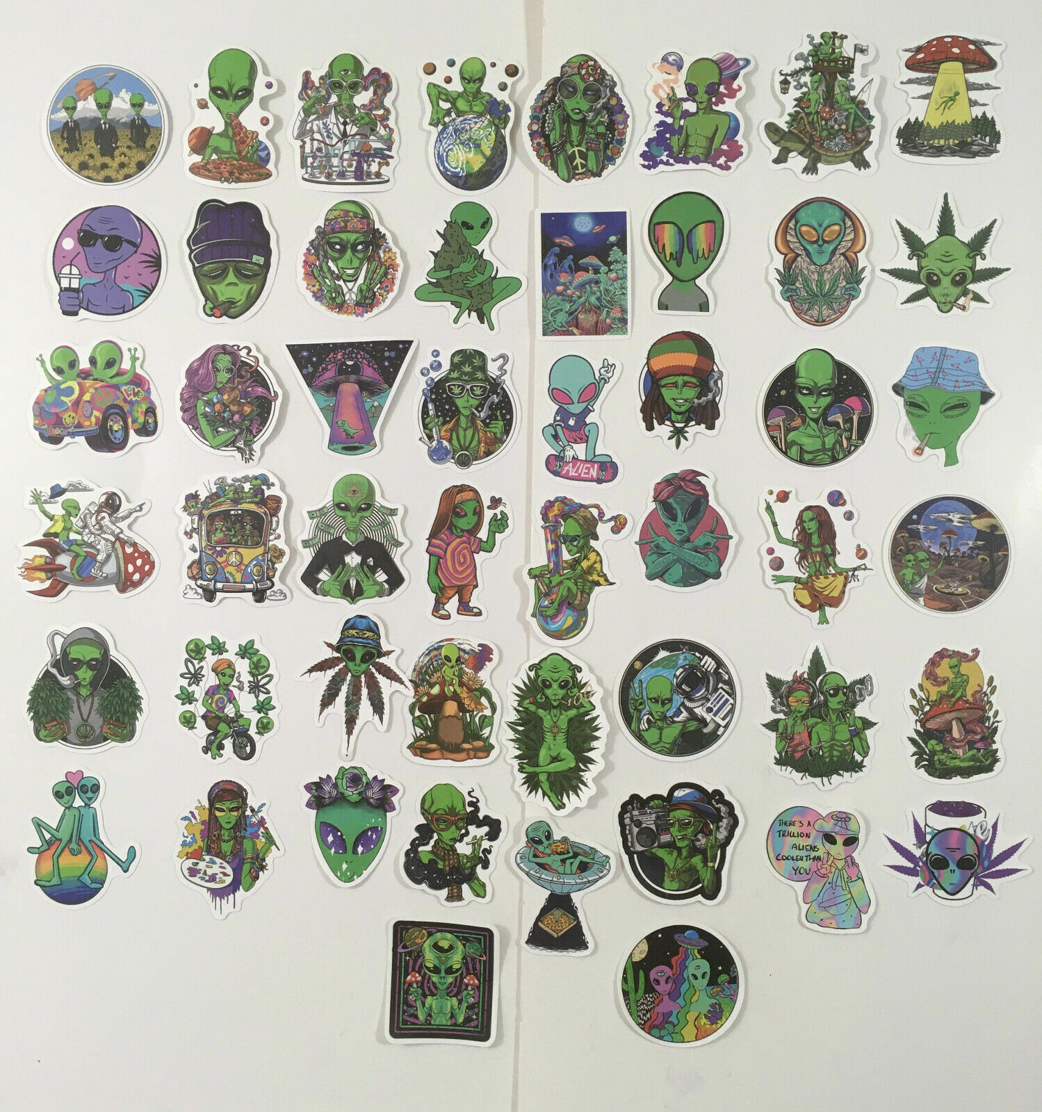 Alien Stickers UFO Planet Space Sticker Roswell Area 51 X Files – 50 Stickers