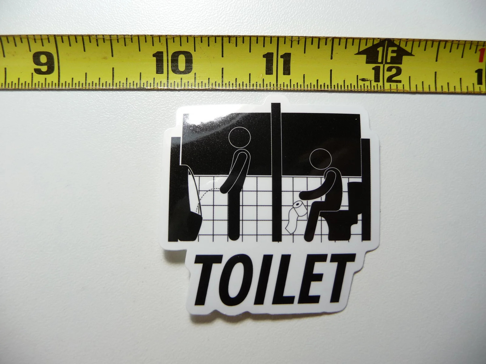 FUNNY TOILET BATHROOM SMALL STICKER DECAL WORK JOB HARD HAT PRIDE FUNNY