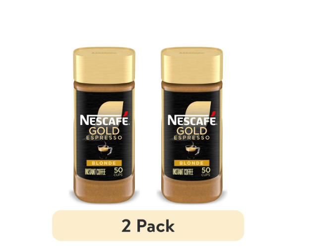 Nescafé Gold Espresso Blonde, Instant Coffee, 3.5 oz ( 2 Pack ) Free Shipping