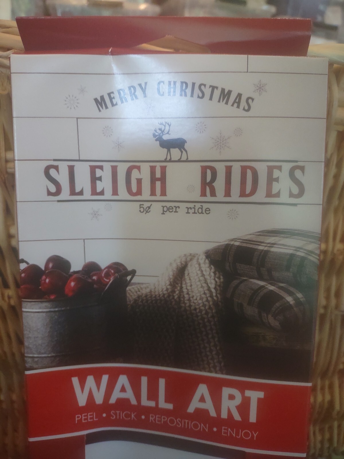 Wall Art Merry Christmas Sleigh Rides 39 In X 13 In