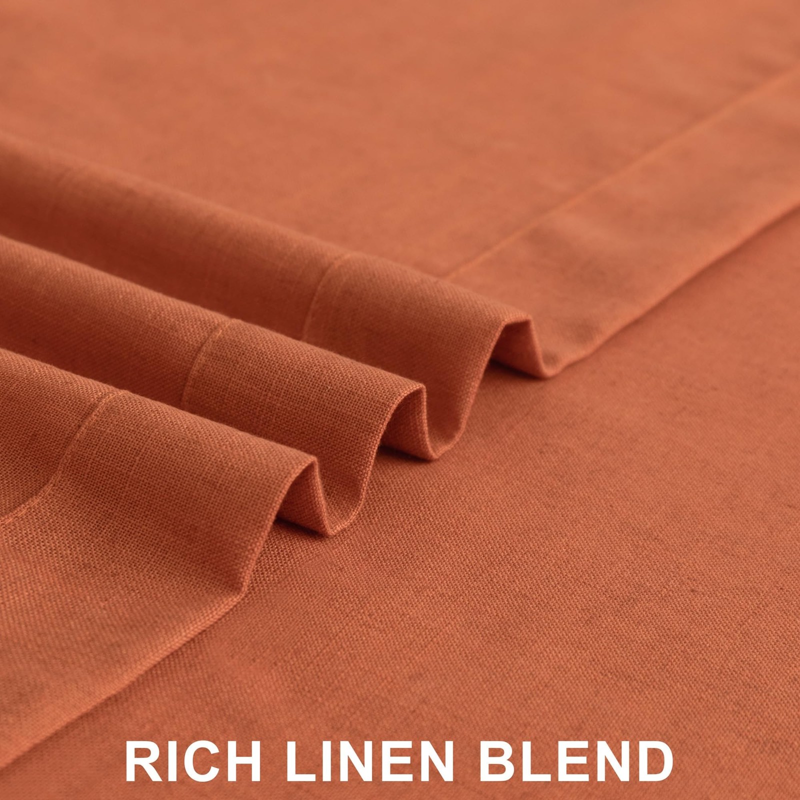 Dusty Burnt Orange Curtains 63 Inch Length for Living Room 2 Panels… Fast Ship