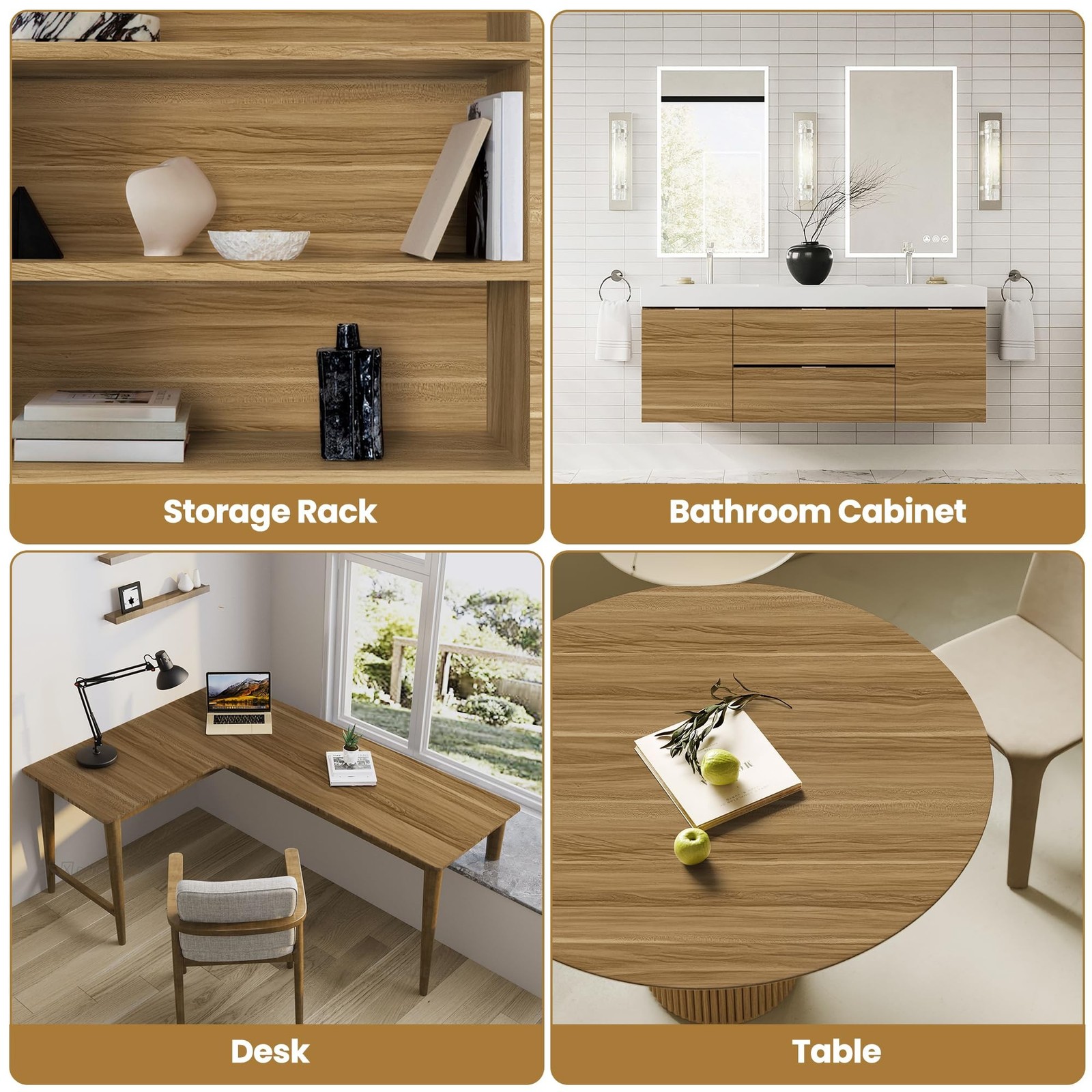 Decoroom Wood Grain Contact Paper Peel and Stick Wallpaper Brown Faux Wooden …