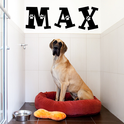 CUSTOM DOG NAME VINYL WALL DECAL STICKER ART-LETTERS/WORDS HOME DECOR-MURAL