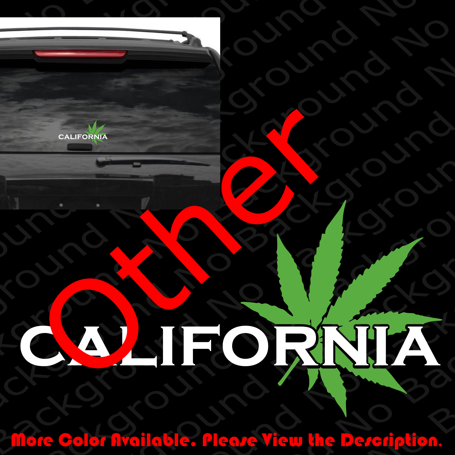 WEED CANNABIS Marijuana Window Vinyl Die Cut Decal Stickers California FY053