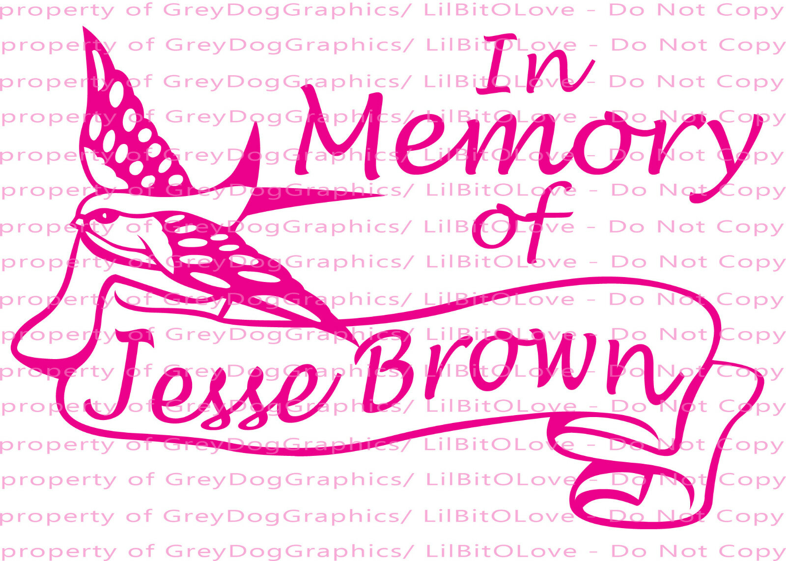 PERSONALIZED IN LOVING MEMORY VINYL DECAL BIRD & BANNER WITH NAME SCRIPT