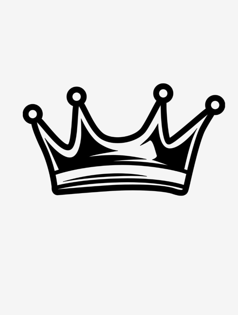 Crown Vinyl Sticker Decal King Queen – Choose Size & Color