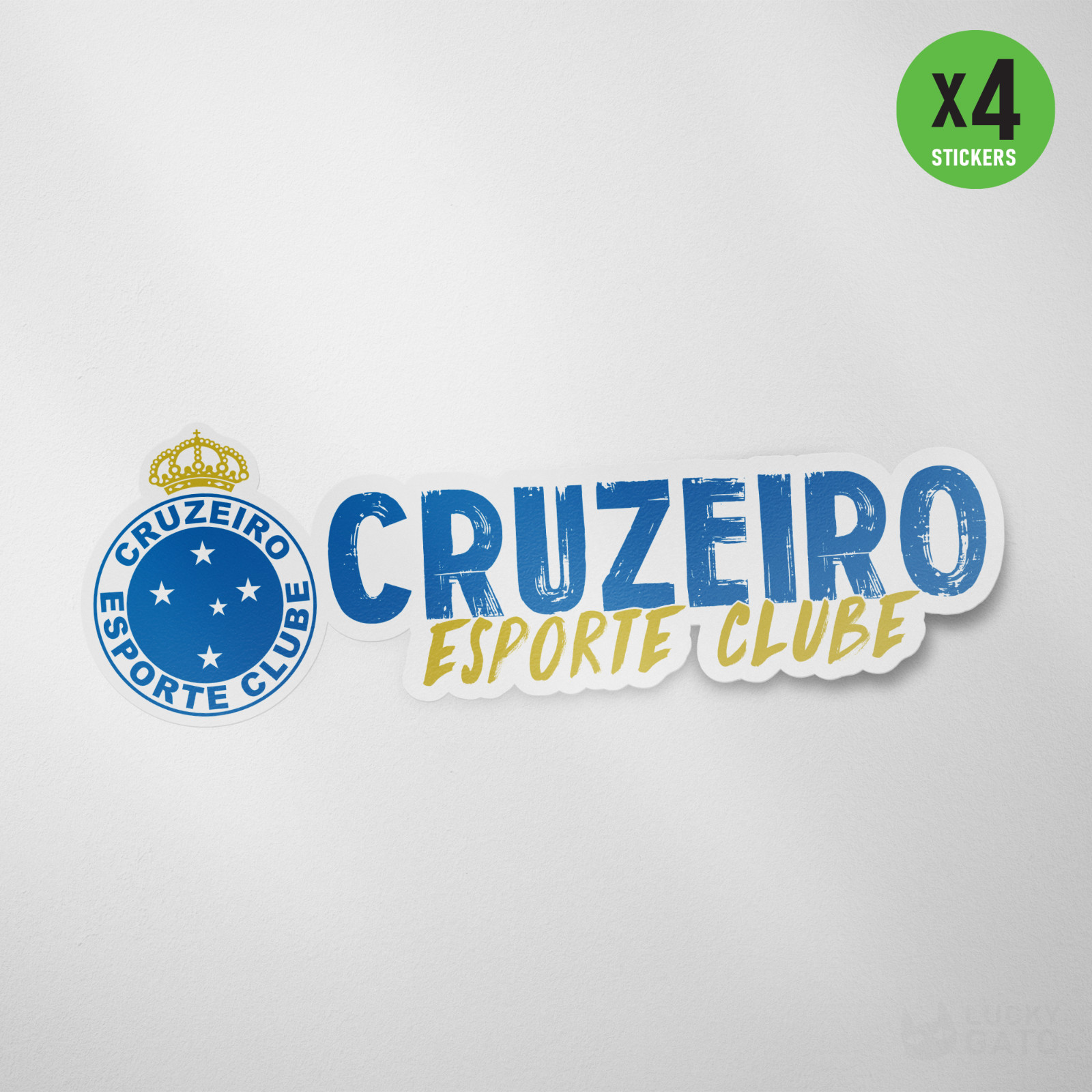 4 Pack – Cruzeiro Brazil Vinyl Sticker Decal Adesivo Esporte Clube Soccer Raposa