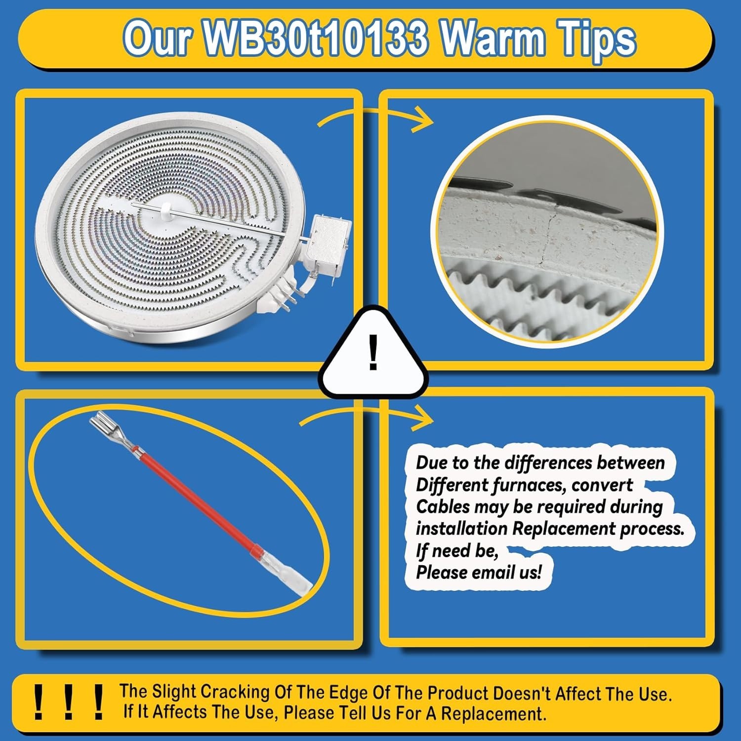 Upgraded 9in Dual Range Radiant Surface Element Compatible with GE Range radi…