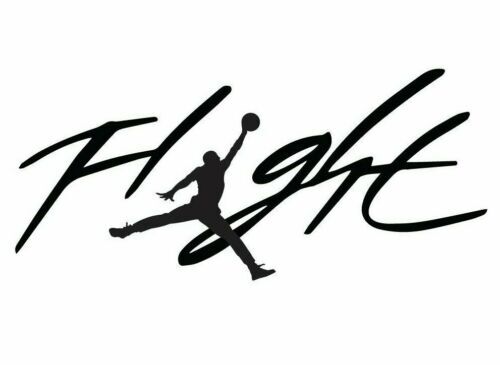 Michael Jordan Flight Decal Basketball Logo Vinyl Window Sticker Laptop Ipad