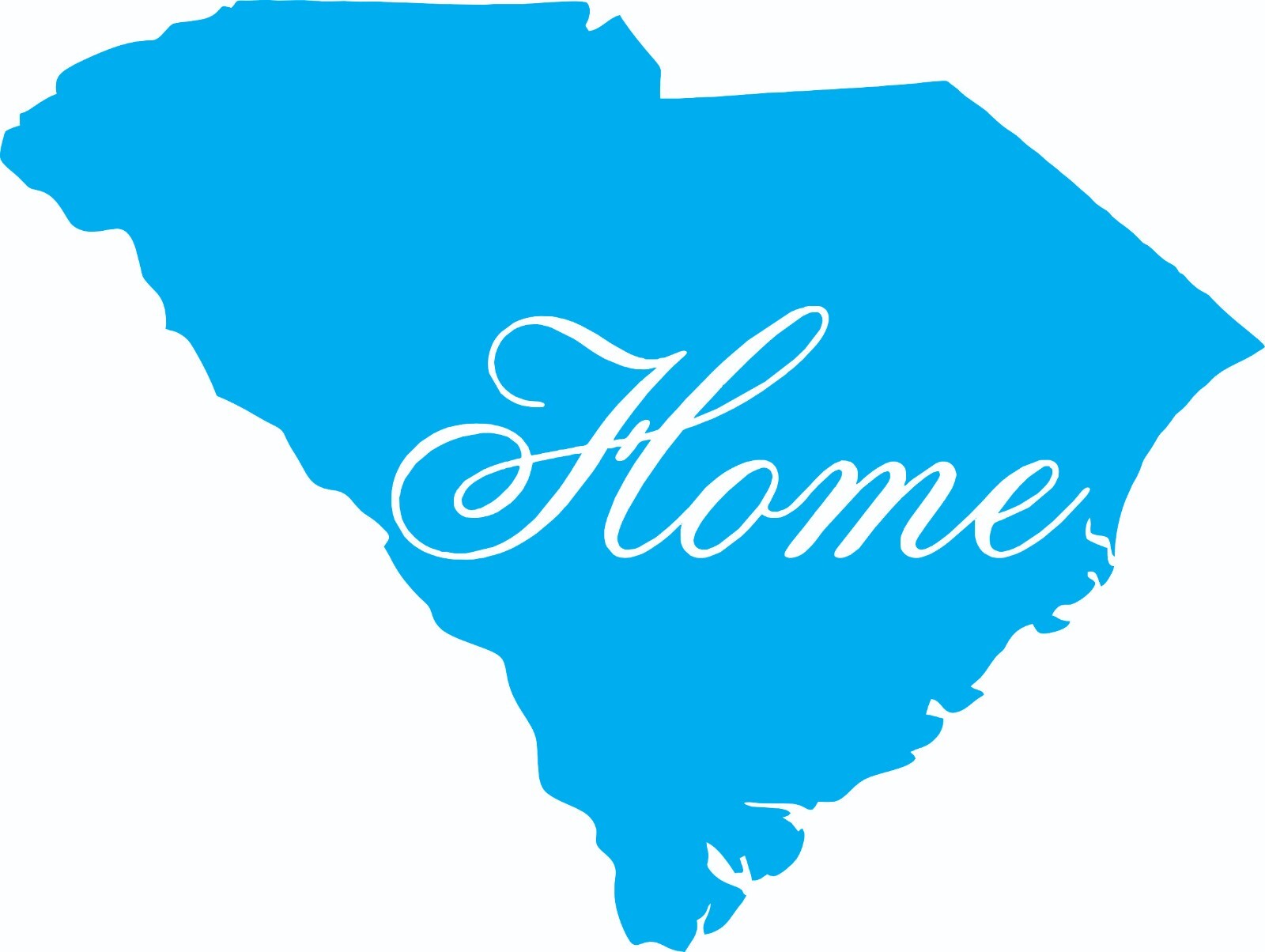 South Carolina Home State Die Cut Vinyl Decal Transfer Sticker Style #2 Solid
