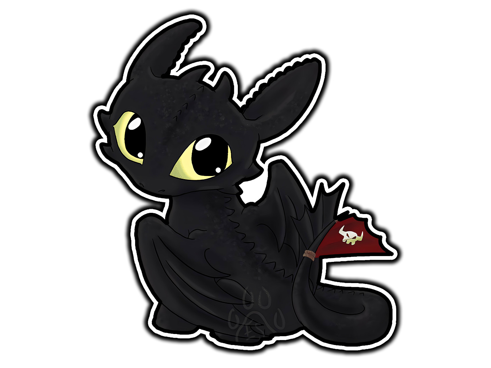 Toothless Dragon Chibi Sticker | Water Proof Vinyl Sticker