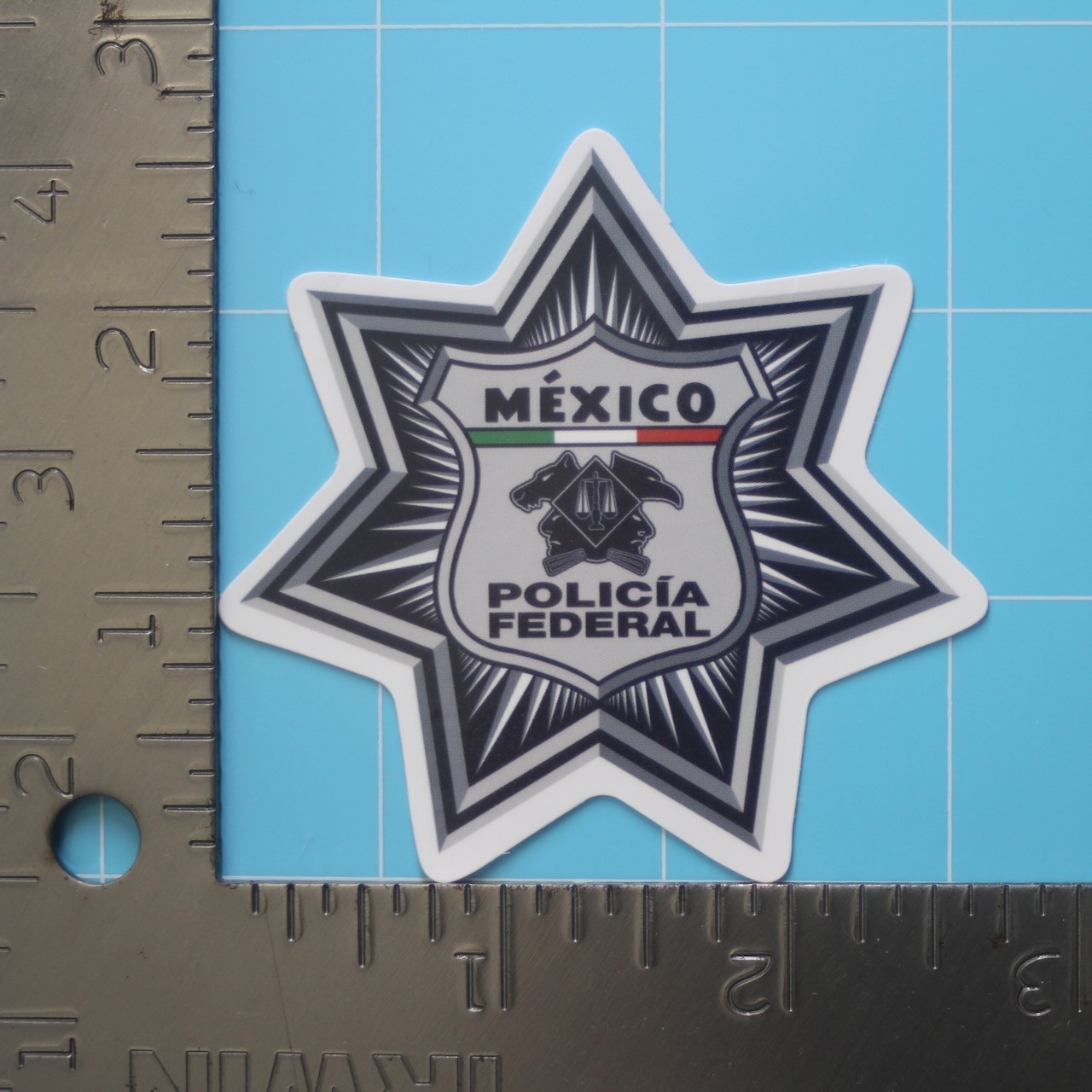 Mexican Sticker (MEXICO POLICIA FEDERAL) Chicano Mexico Pride, Gloss PVC Decal